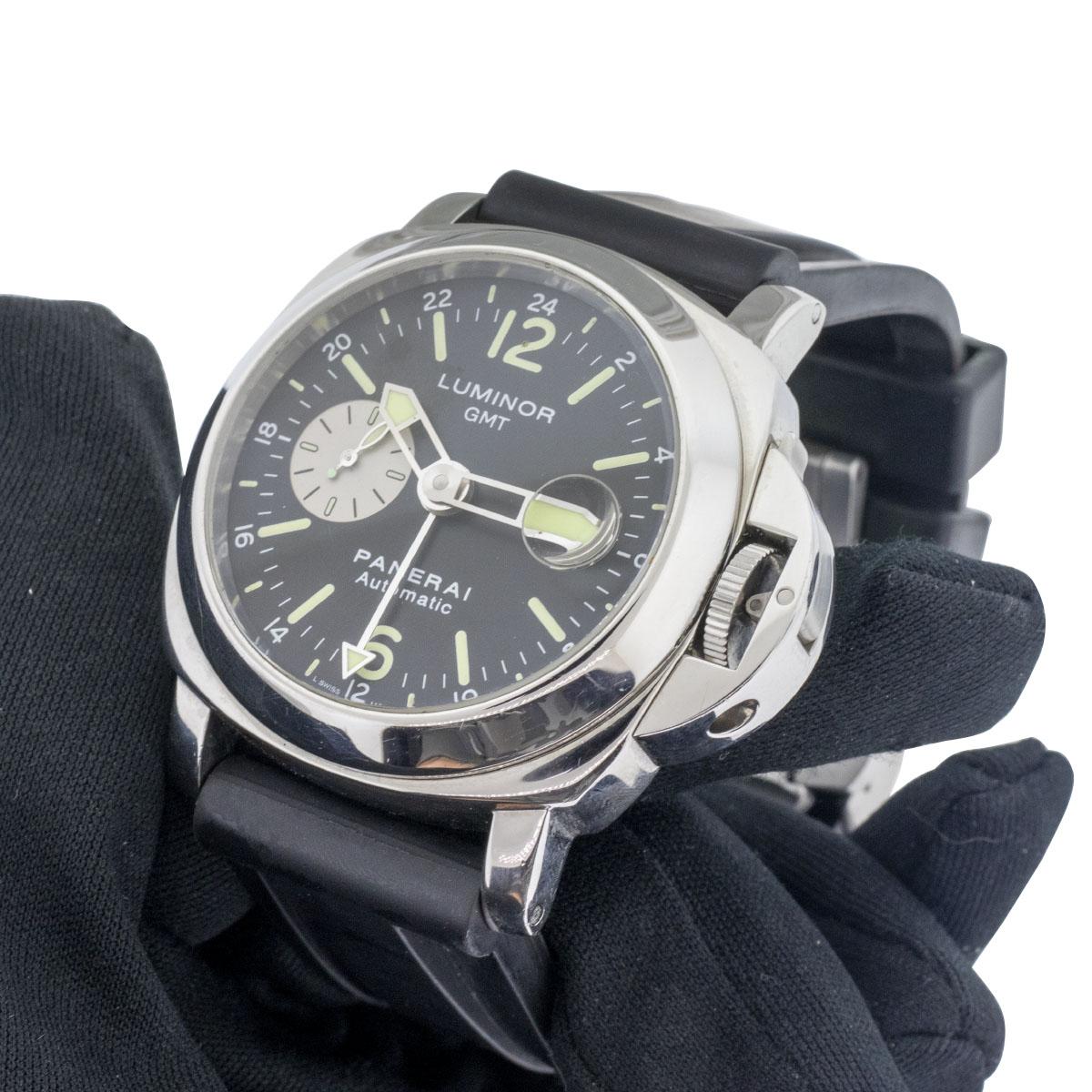 Panerai Luminor PAM088 Stainless Steel Black Dial Watch 1