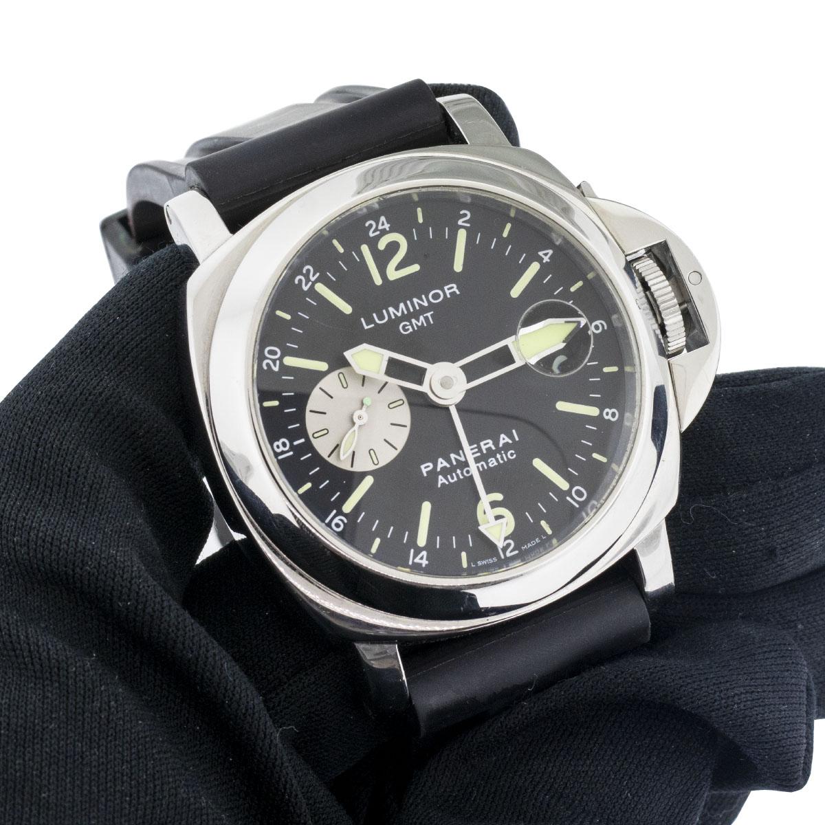 Panerai Luminor PAM088 Stainless Steel Black Dial Watch 2