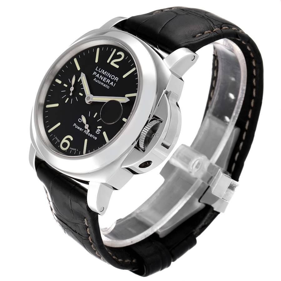 Panerai Luminor Power Reserve Automatic Mens Watch PAM00090 Box Card In Excellent Condition For Sale In Atlanta, GA