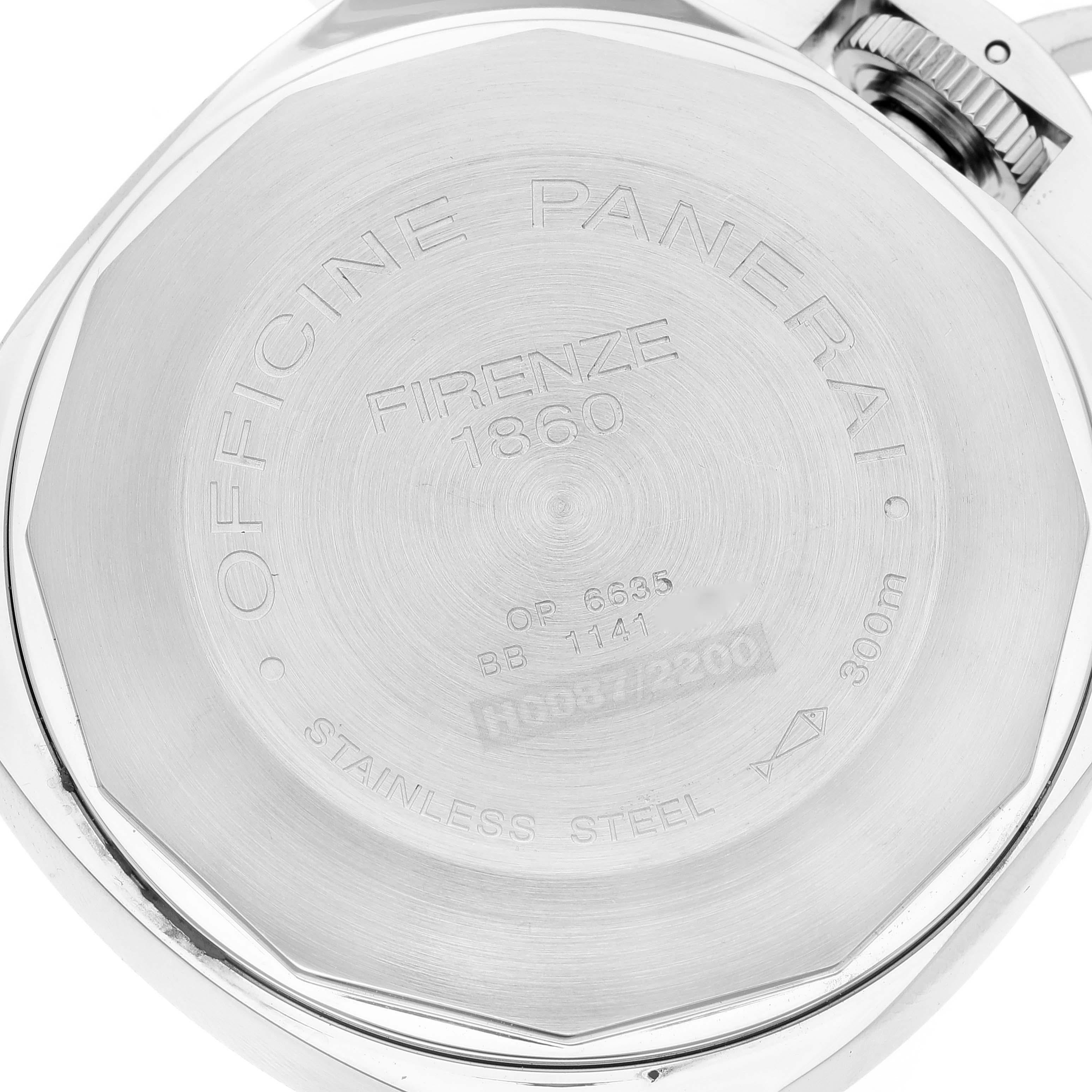 Panerai Luminor Power Reserve Automatic Steel Mens Watch PAM00090 Box Card In Excellent Condition In Atlanta, GA