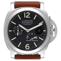 Panerai Luminor Power Reserve Automatic Steel Mens Watch PAM00090 Box Card