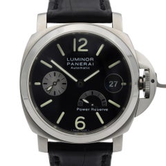 Panerai Luminor Power Reserve Steel Leather Automatic Men's Watch PAM00125