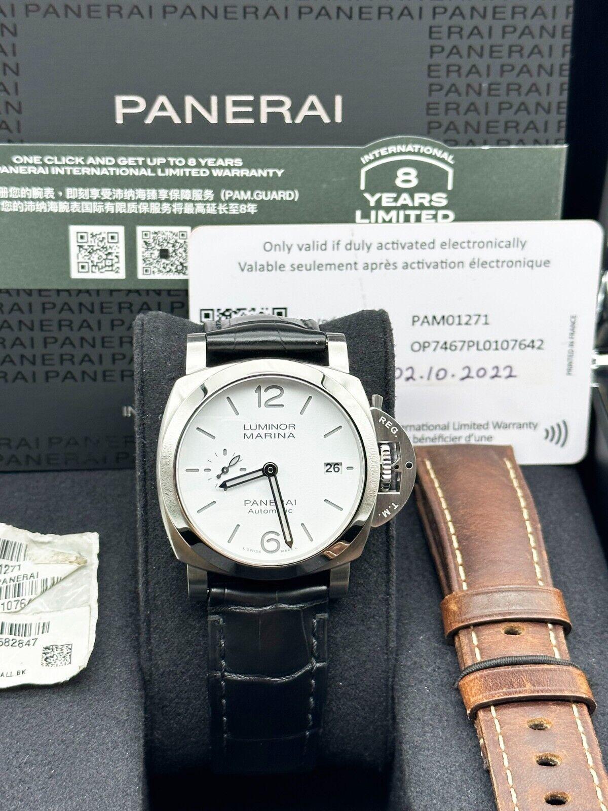 Men's Panerai Luminor Quaranta PAM01271 Stainless Steel 40mm Box Paper 2022 For Sale