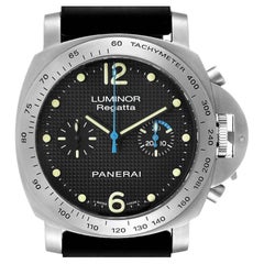 Used Panerai Luminor Regatta 44mm Steel Chronograph Watch PAM00308 Box Card