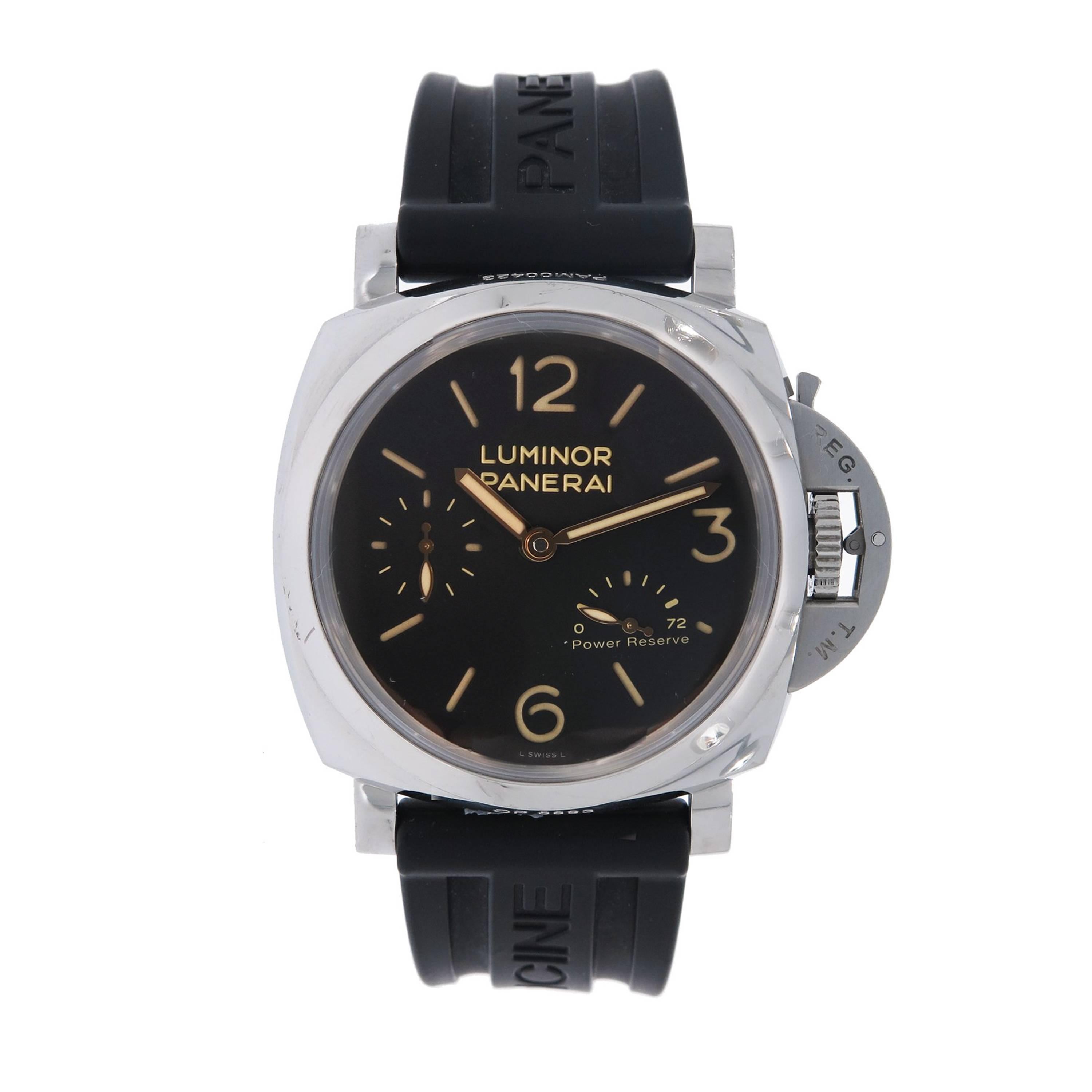 Panerai Luminor Stainless Steel Acciado manual Wristwatch, 1950 