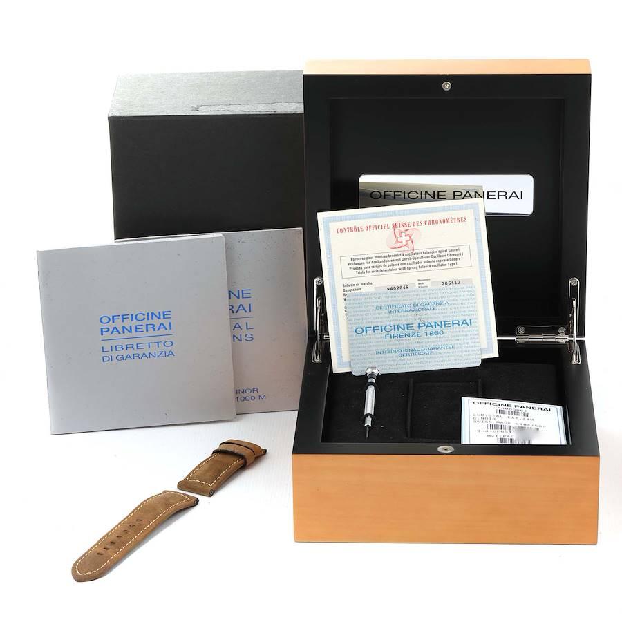 Panerai Luminor Submersible Stahl-Herrenuhr PAM00064 Box Card im Angebot 8