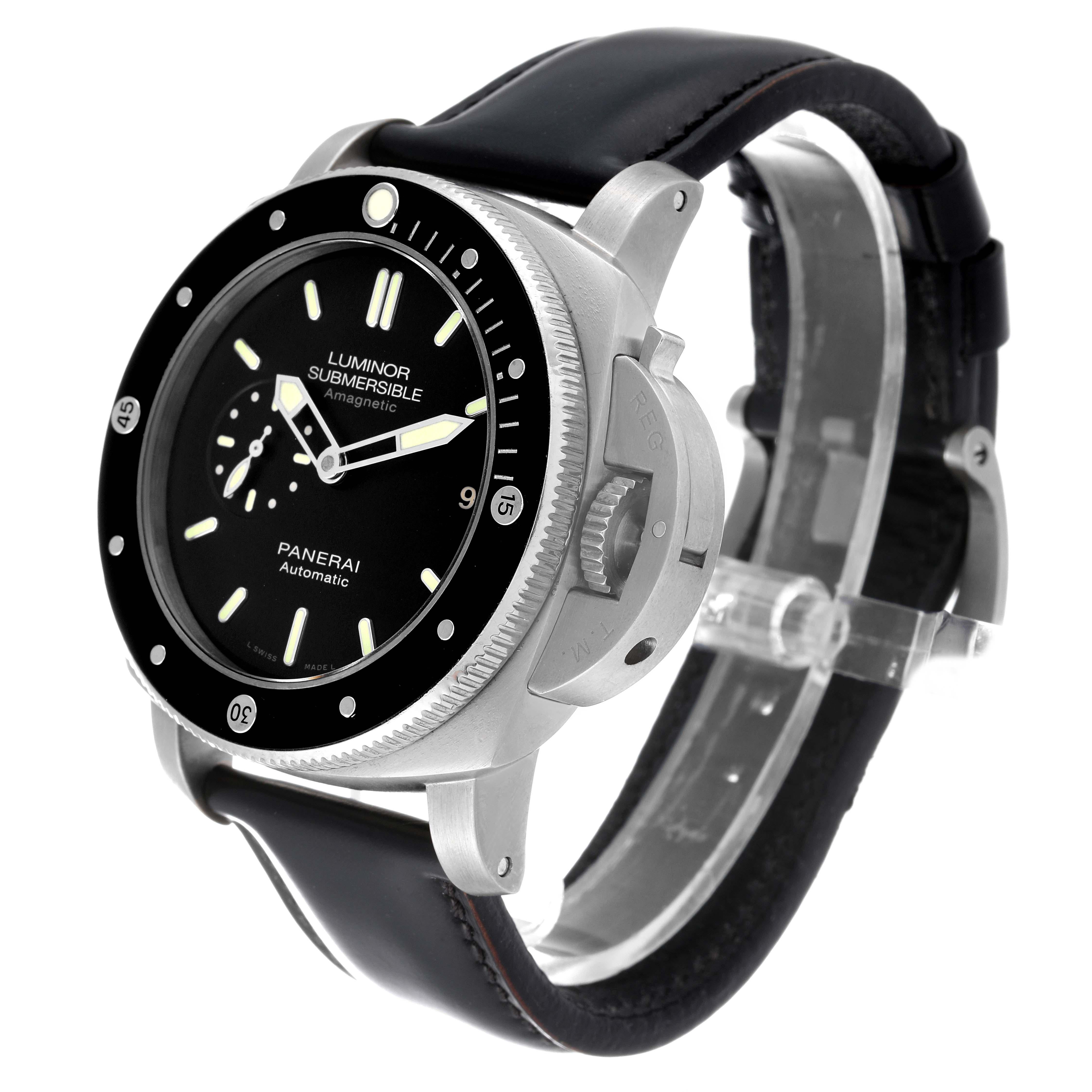 Men's Panerai Luminor Submersible 1950 Titanium Amagnetic Mens Watch PAM00389