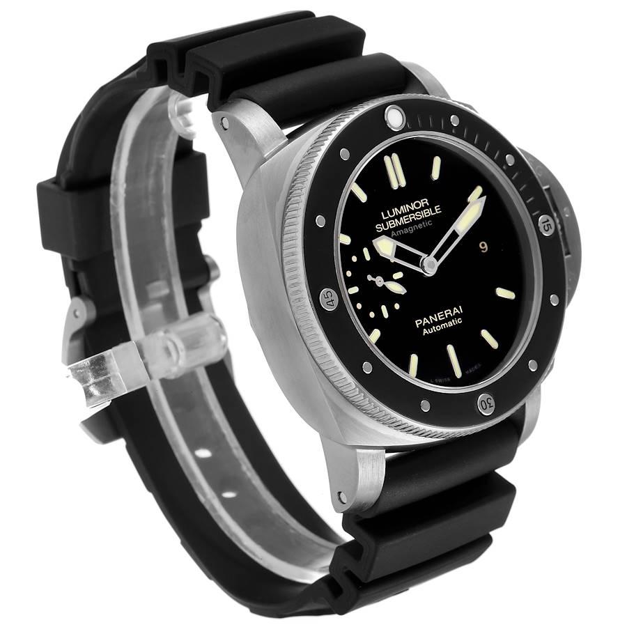 panerai luminor submersible 1950 amagnetic automatic titanium watch - pam00389