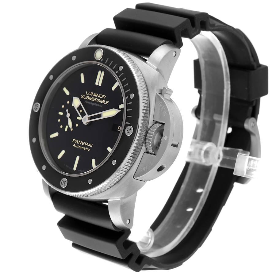 panerai luminor submersible 1950 amagnetic automatic titanium watch - pam00389