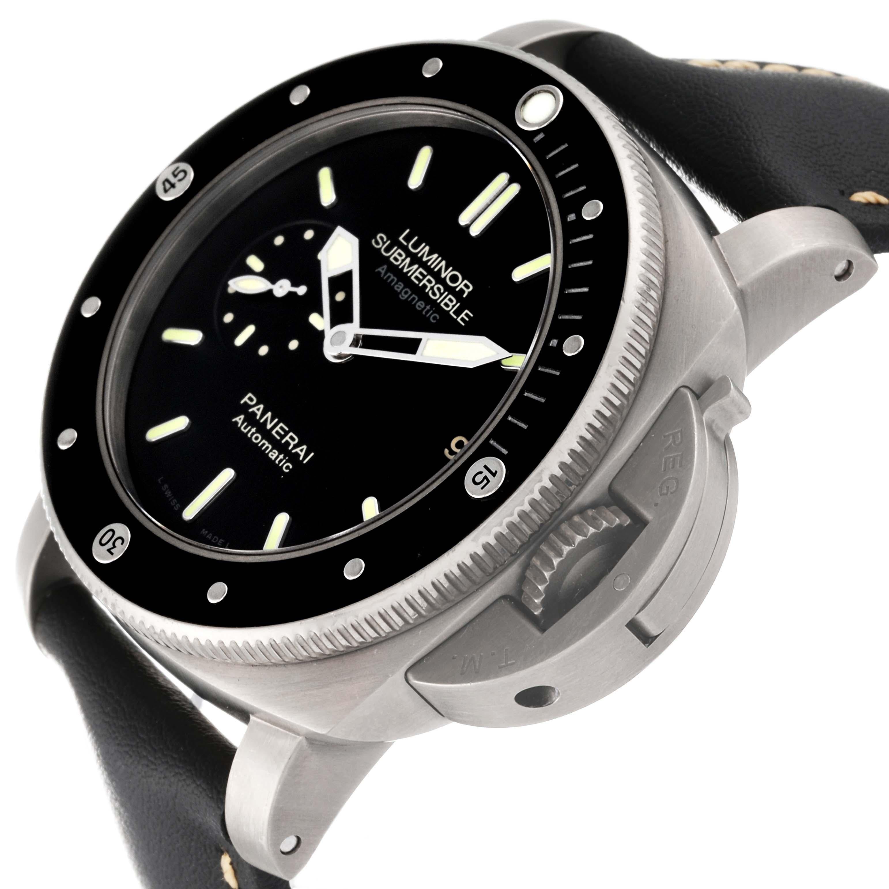Men's Panerai Luminor Submersible 1950 Titanium Amagnetic Watch PAM00389 Box Papers For Sale