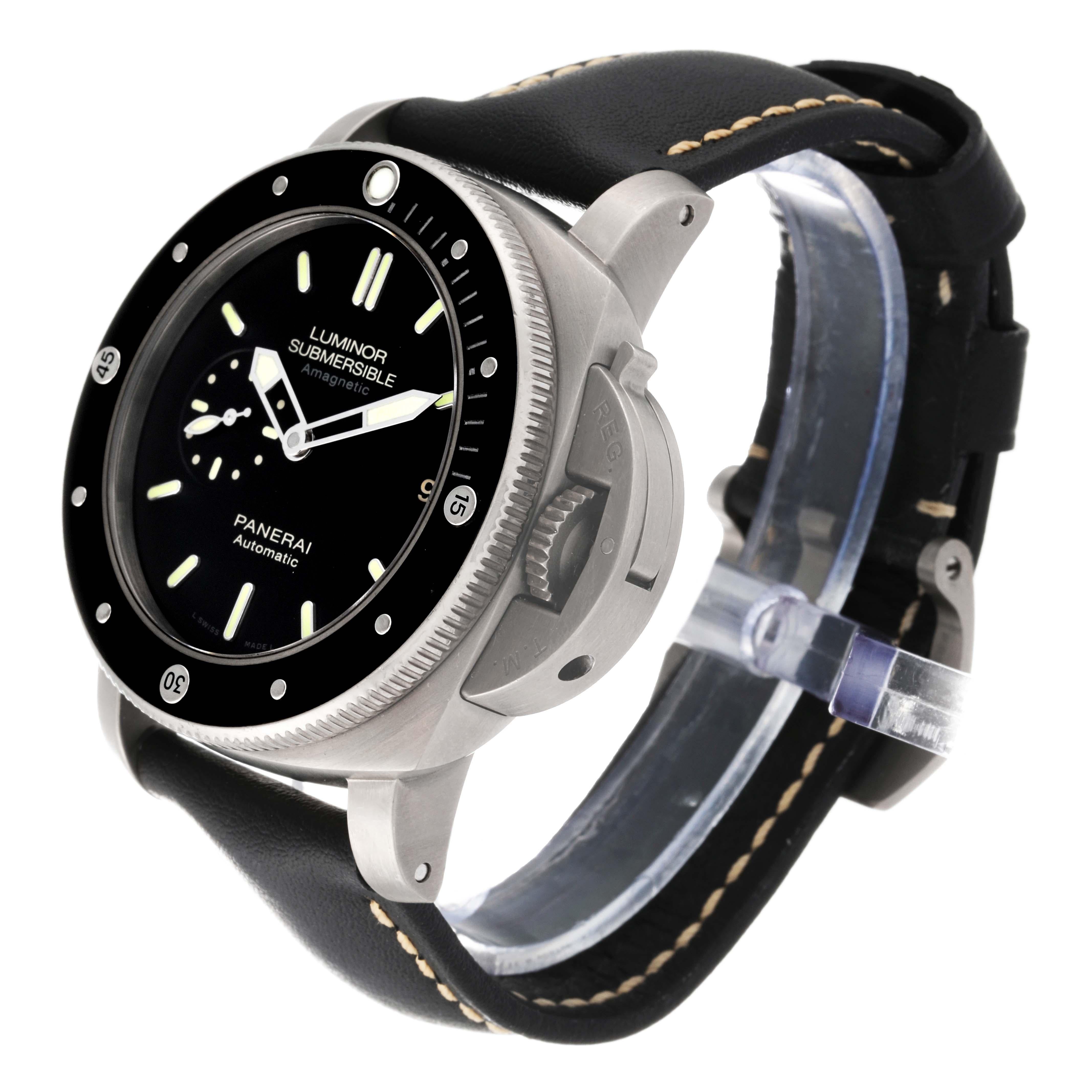 Panerai Luminor Submersible 1950 Titanium Amagnetic Watch PAM00389 Box Papers For Sale 1
