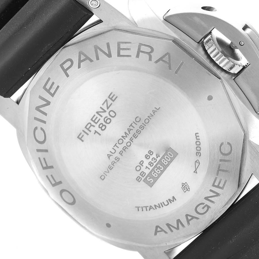 Panerai Luminor Submersible 1950 Titanium Amagnetic Watch PAM00389 Box Papers In Excellent Condition In Atlanta, GA
