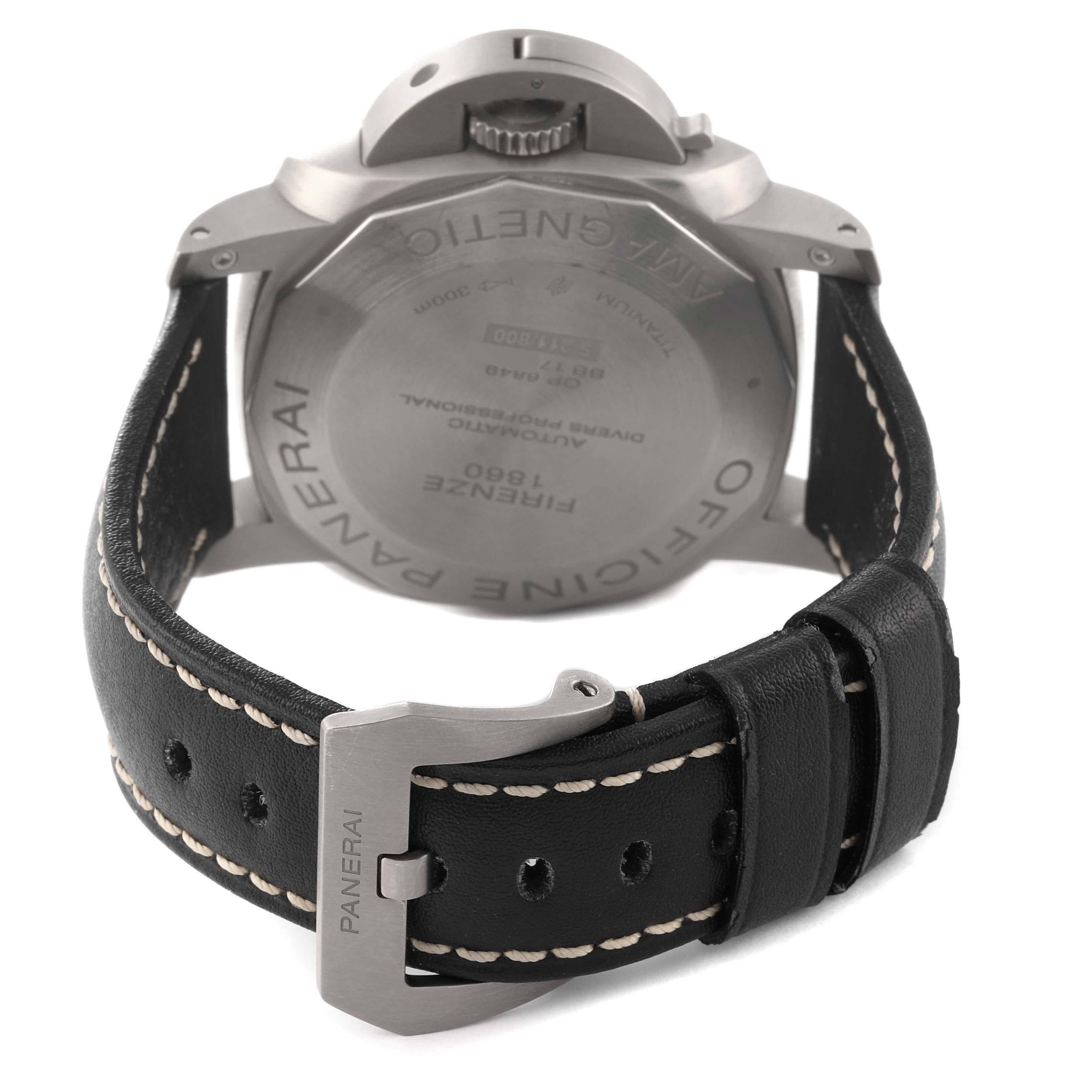 Panerai Luminor Submersible 1950 Titanium Amagnetic Watch PAM00389 Box Papers For Sale 3