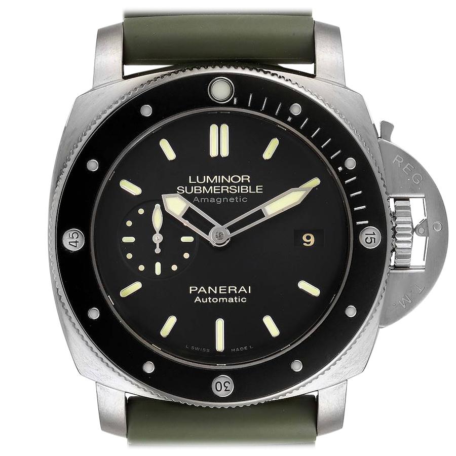 Panerai Luminor Submersible 1950 Titanium Amagnetic Watch PAM00389 Box Papers For Sale