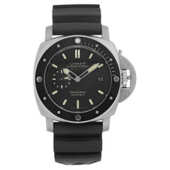 Used Panerai Luminor Submersible 1950 Titanium Black Dial Automatic Watch PAM00389