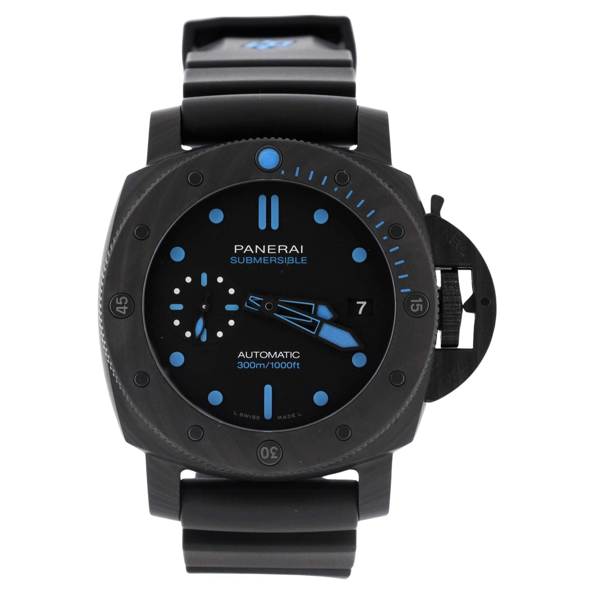 Panerai Luminor Submersible 300M Automatic Watch Carbotech and Rubber 42 For Sale