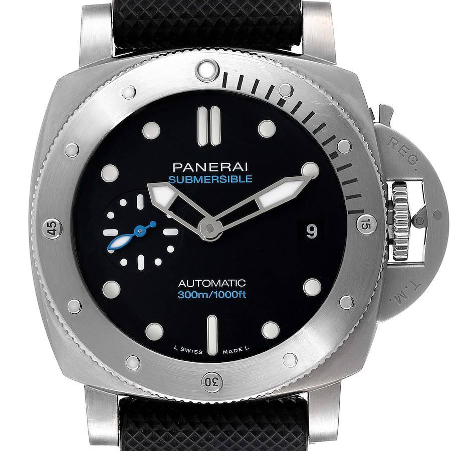 Panerai Luminor Submersible Black Dial Mens Watch PAM00973 Box Card