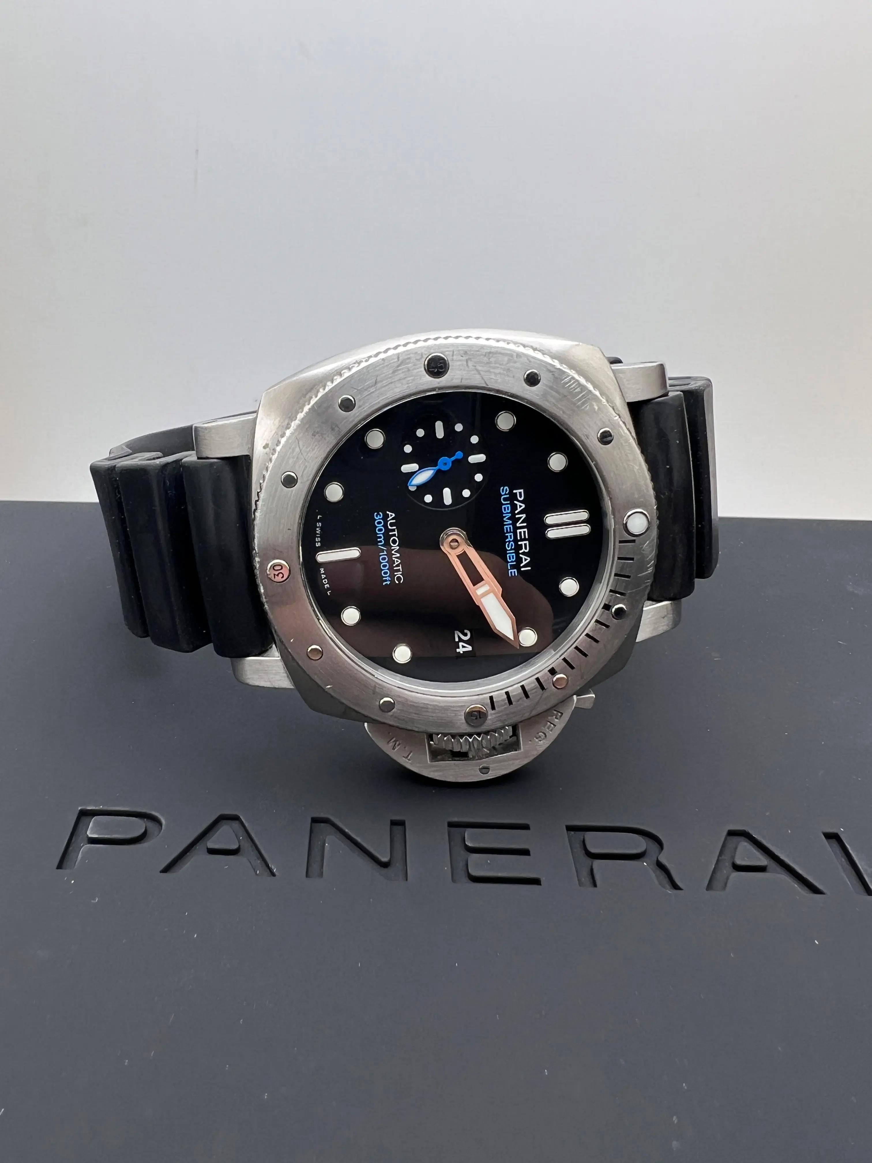 Panerai Luminor Submersible 42mm Quadrante Nero PAM00973 Scatola e Documenti in vendita 2