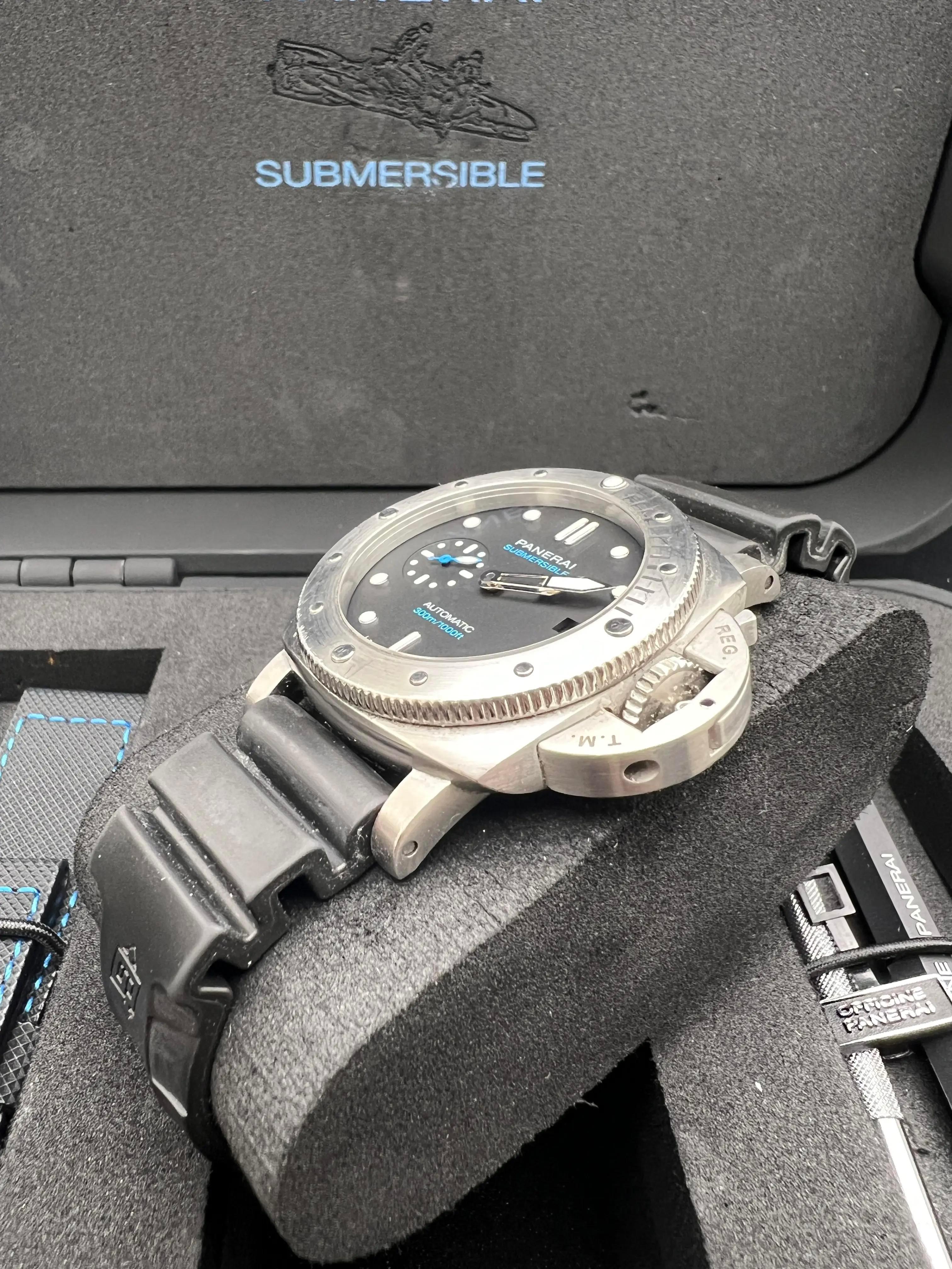 Panerai Luminor Submersible 42mm Quadrante Nero PAM00973 Scatola e Documenti in vendita 3