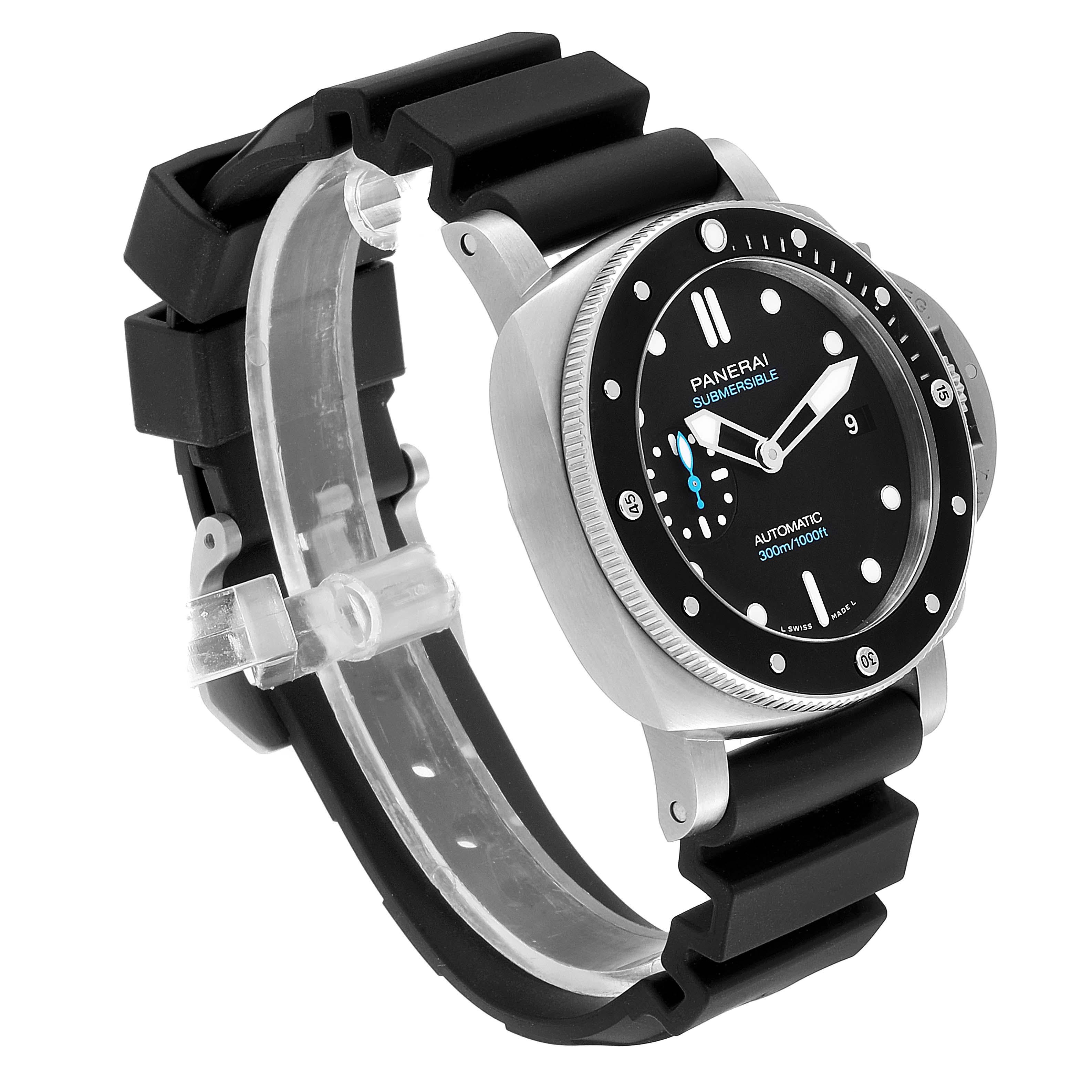 Panerai Luminor Submersible Black Rubber Strap Men's Watch PAM00683 For Sale 1