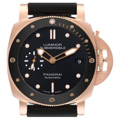 Panerai Luminor Submersible 42mm Rose Gold Mens Watch PAM00684 Box Papers