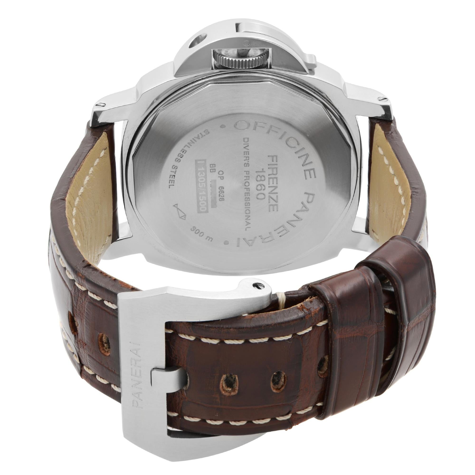 Panerai Luminor Submersible Stahl Schwarzes Zifferblatt Automatik-Herrenuhr PAM00024 2