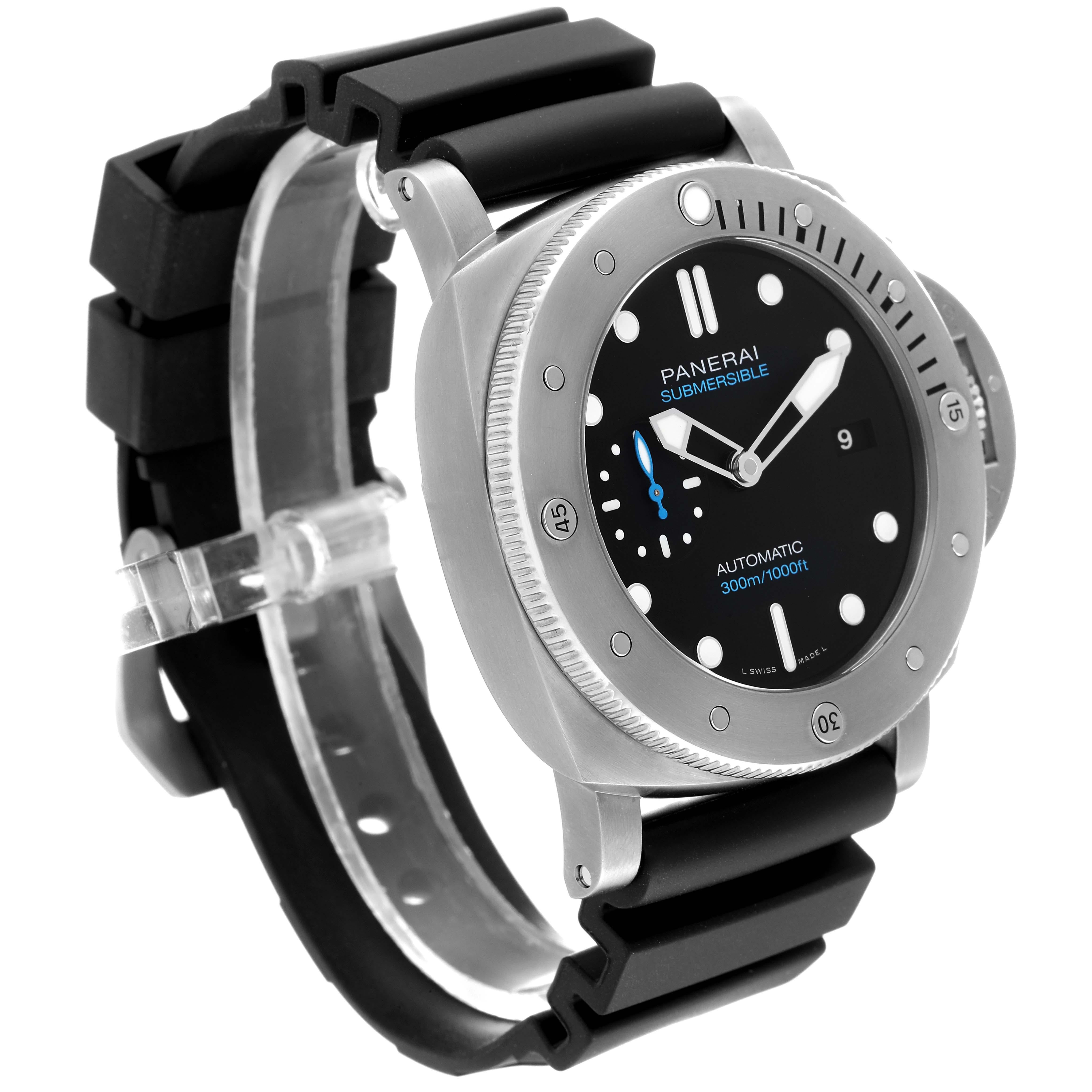 Panerai Luminor Submersible 47 3 Tage Titan Herrenuhr PAM01305 Box Papiere im Zustand „Hervorragend“ in Atlanta, GA