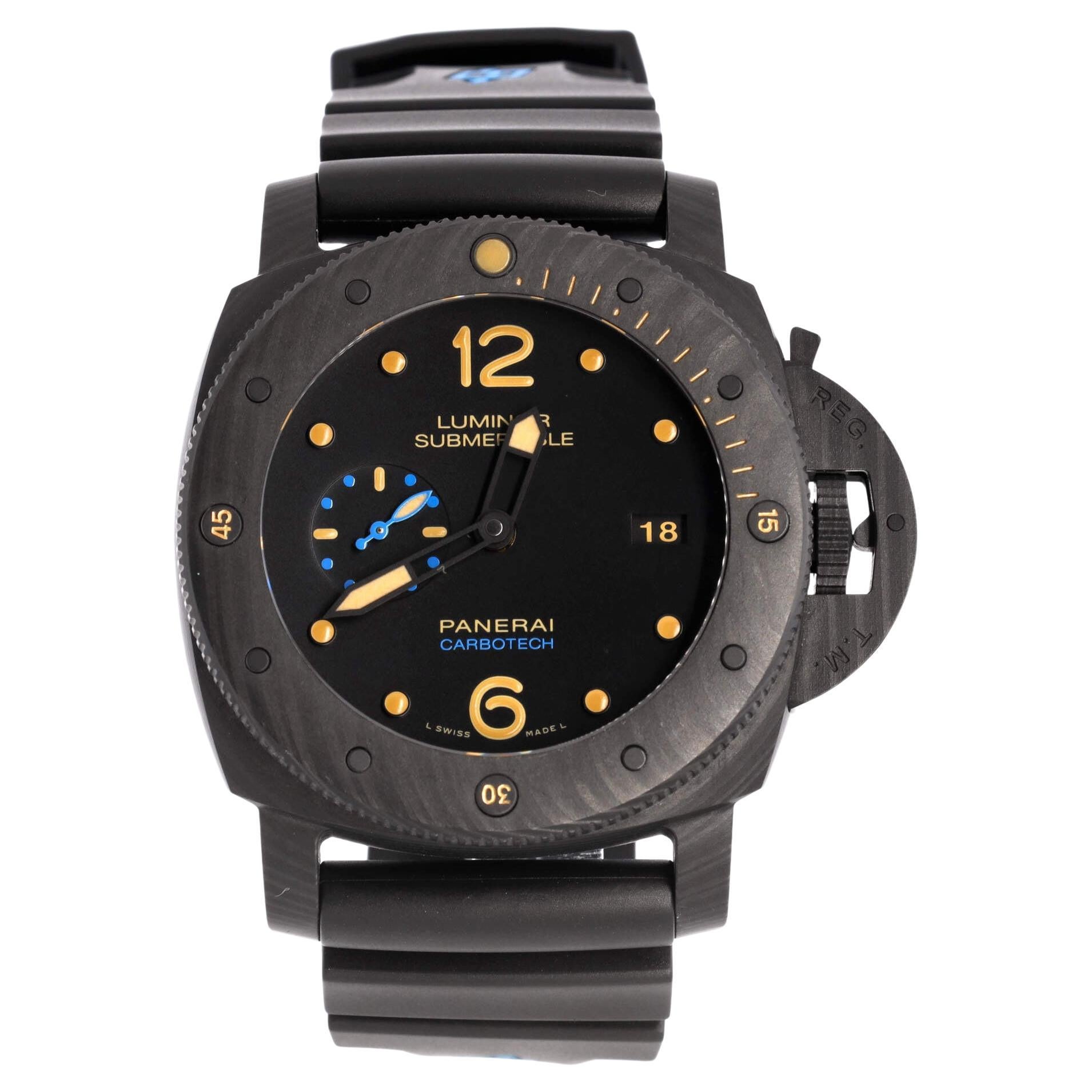 Panerai Luminor Submersible Carbotech 3-Tage-Automatikuhr aus Kohle und Titan im Angebot