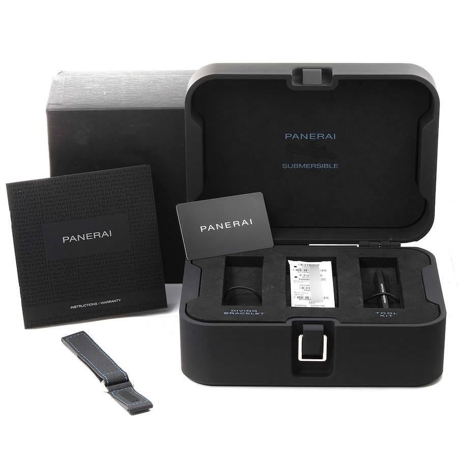 Panerai Luminor Submersible Grey Dial Steel Mens Watch PAM00959 Box Papers 4