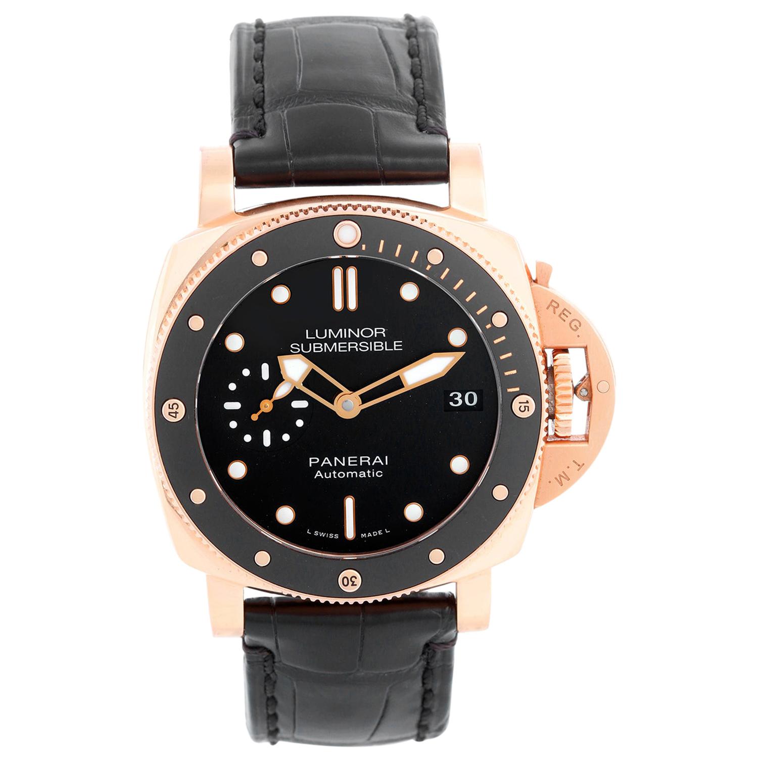 Panerai Luminor Submersible Men's Rose Gold Watch PAM 684