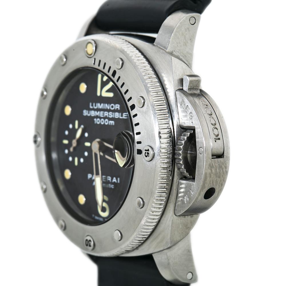 Contemporary Panerai Luminor Submersible PAM00243 Stainless.S Mens Automatic with Papers For Sale