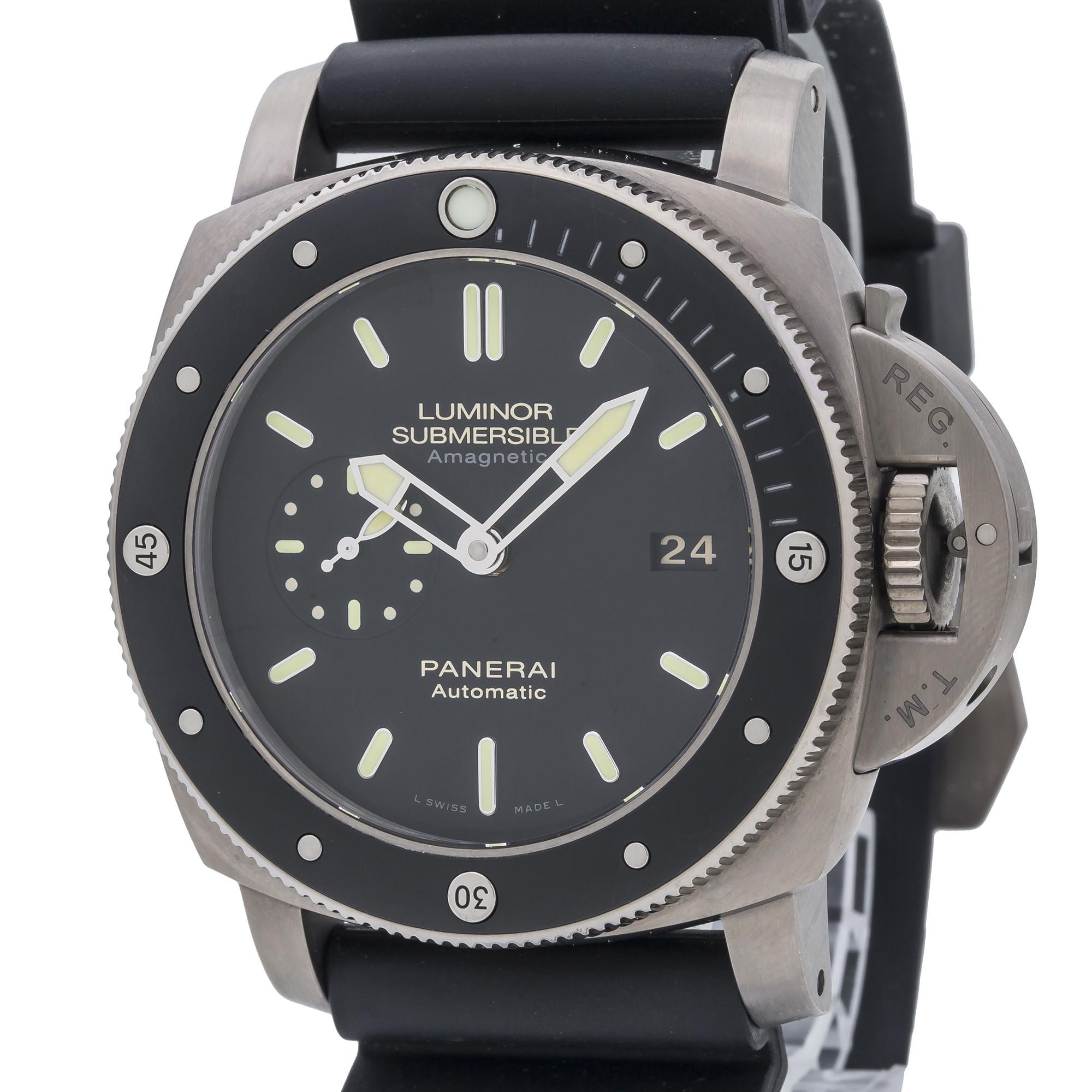 Panerai Luminor Submersible PAM00389 Automatic Titanium Men's Watch For Sale 1