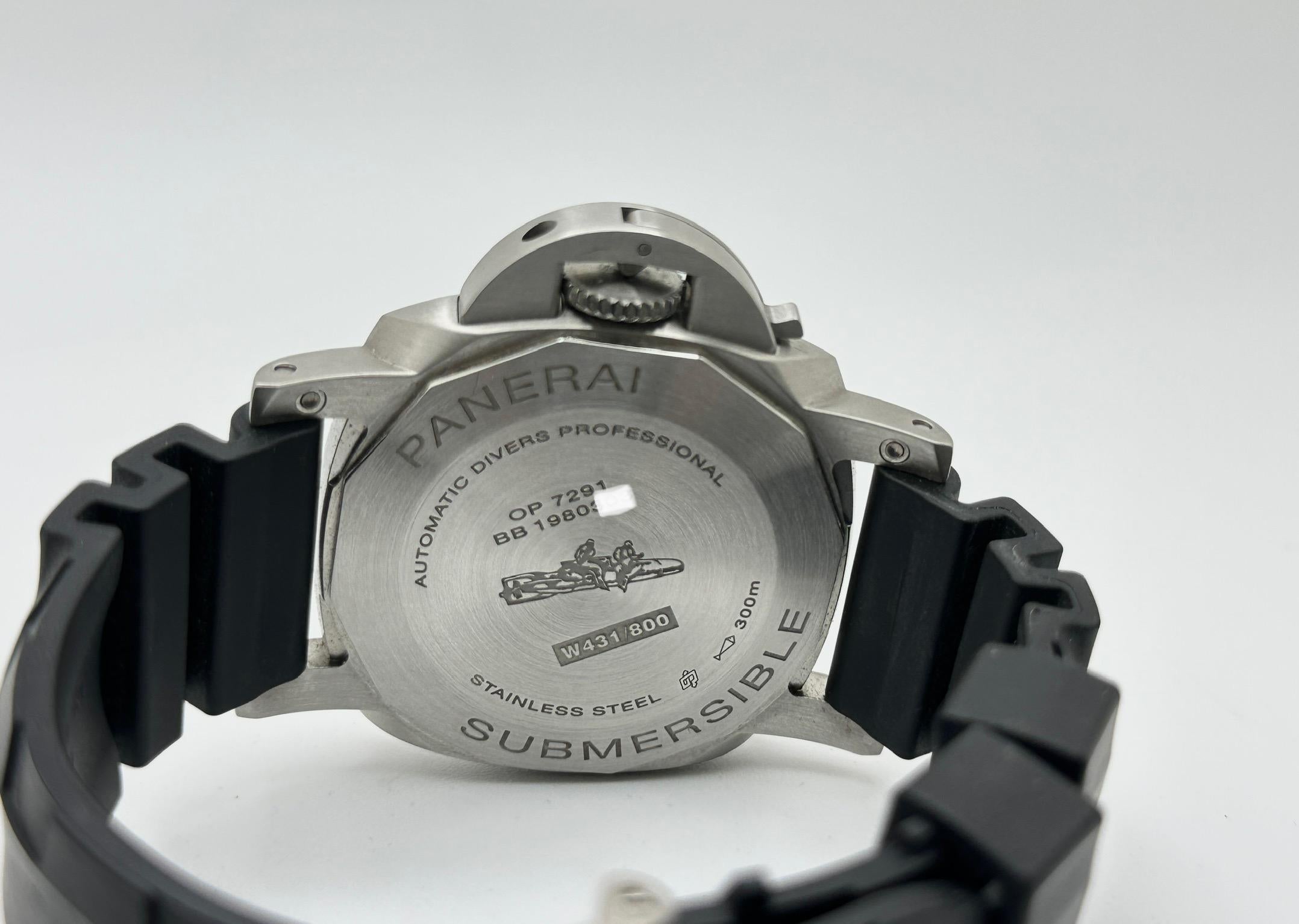 Panerai Luminor Submersible PAM00973 PAM 973 42mm Quadrante Nero Scatola Documenti in vendita 2
