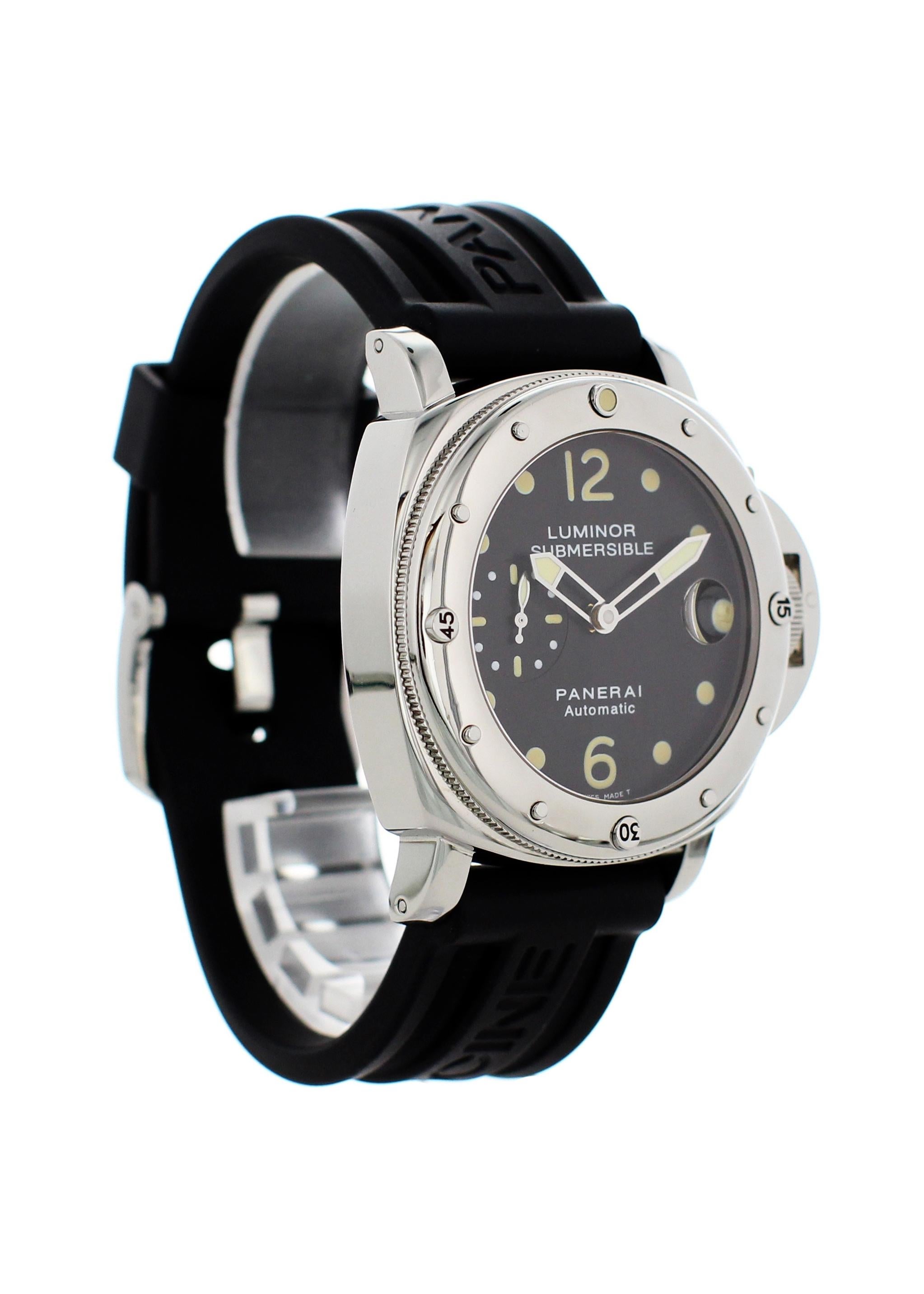 Panerai Luminor Submersible PAM24 Men's Watch A Series In Excellent Condition In New York, NY