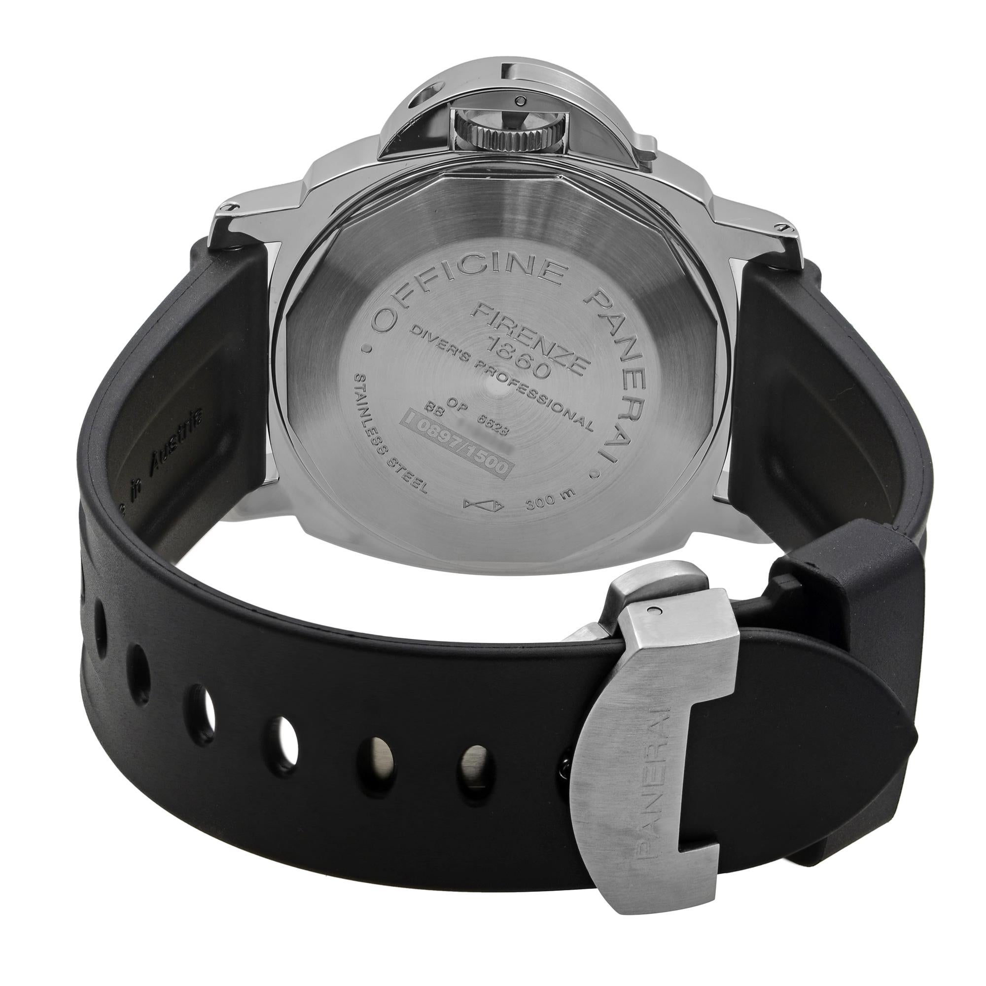 Panerai Luminor Submersible Stainless Steel Rubber Automatic Mens Watch PAM00024 1