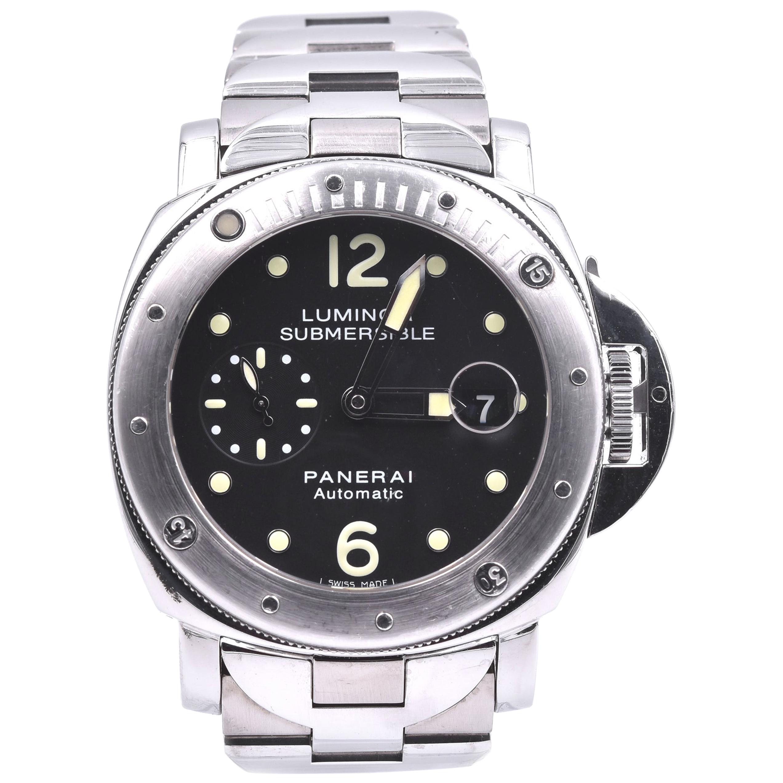 Panerai Luminor Submersible Stainless Steel Watch Ref. PAM24