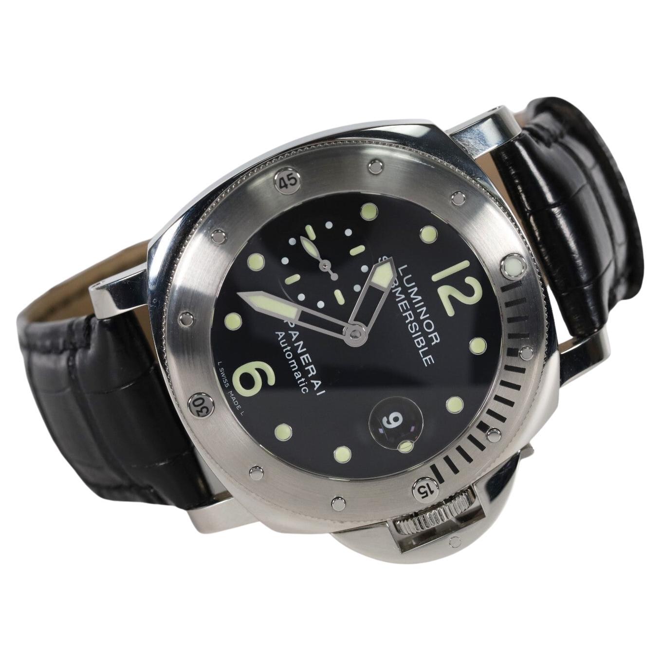 Panerai Luminor Submersible Steel Black Dial Automatic Men's 42mm Watch PAM01024