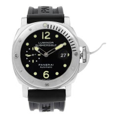 Panerai Luminor Submersible Steel Black Dial Automatic Mens Watch PAM00024