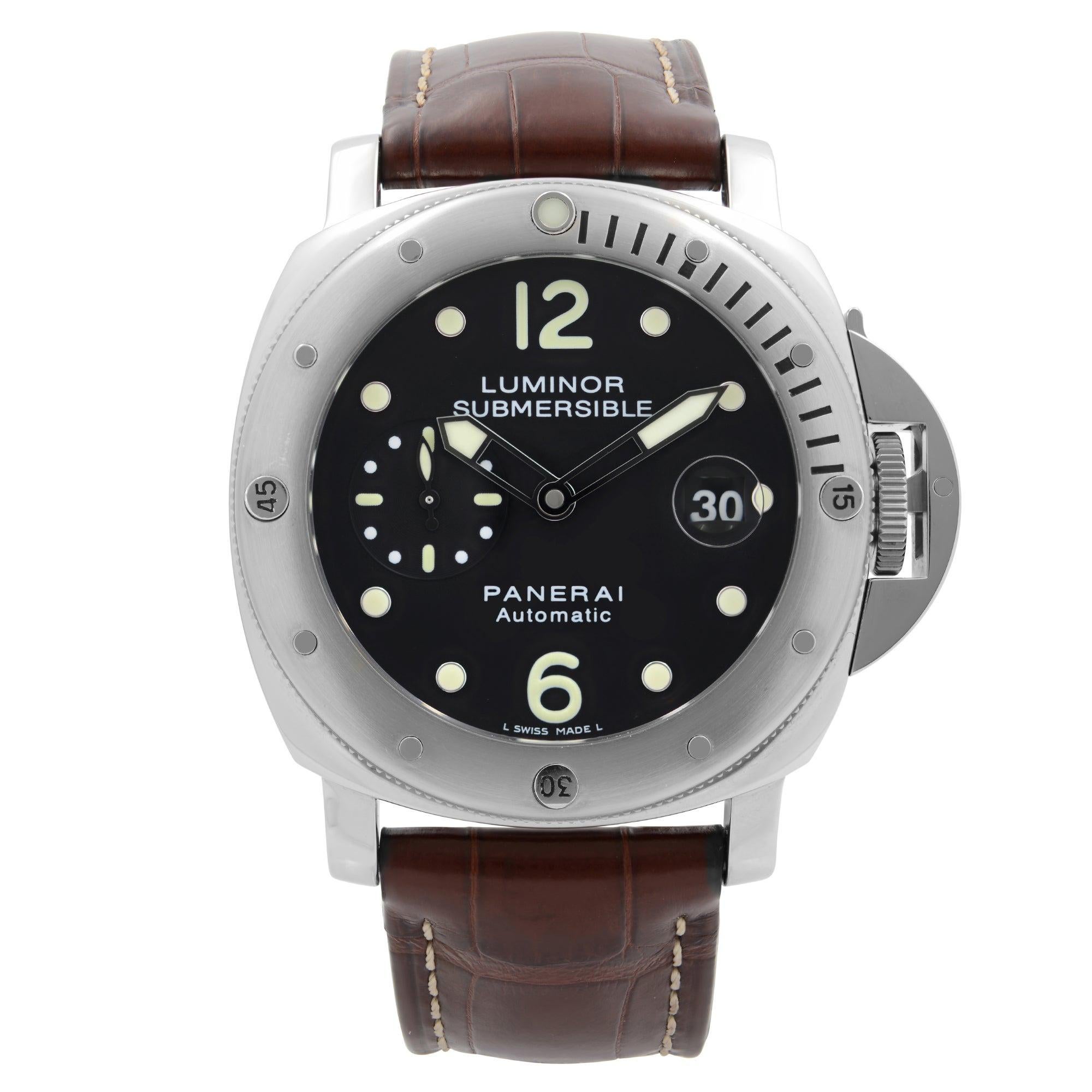 Panerai Luminor Submersible Steel Black Dial Automatic Men's Watch PAM00024