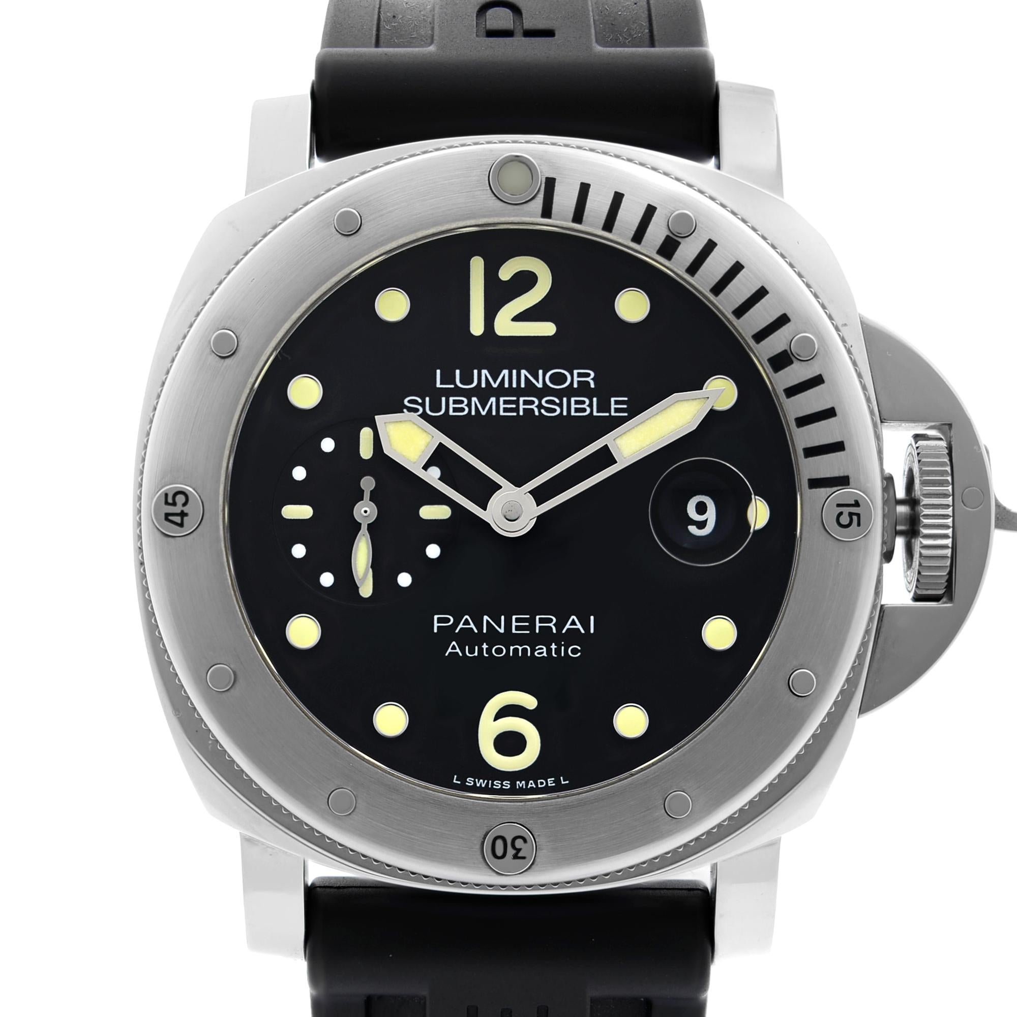 Excellent Pre-owned Like new Condition Panerai Luminor Submersible Steel Black Dial Automatic Men's Watch. Original Box and Papers are Included. 

Details:
Brand Panerai
Department Men
Model Number PAM01024
Country/Region of Manufacture