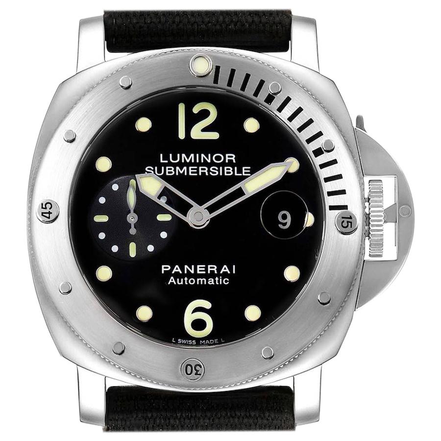 Panerai Luminor Submersible Steel Men's Watch PAM00024 Box Papers