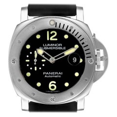 Panerai Luminor Submersible Steel Mens Watch PAM01024 Box Card