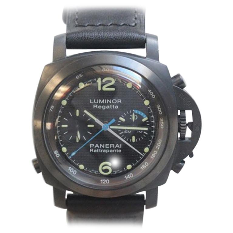 Panerai Pam 332 PVD Split Chronograph Regatta as Seen in Expendables by Stalone For Sale