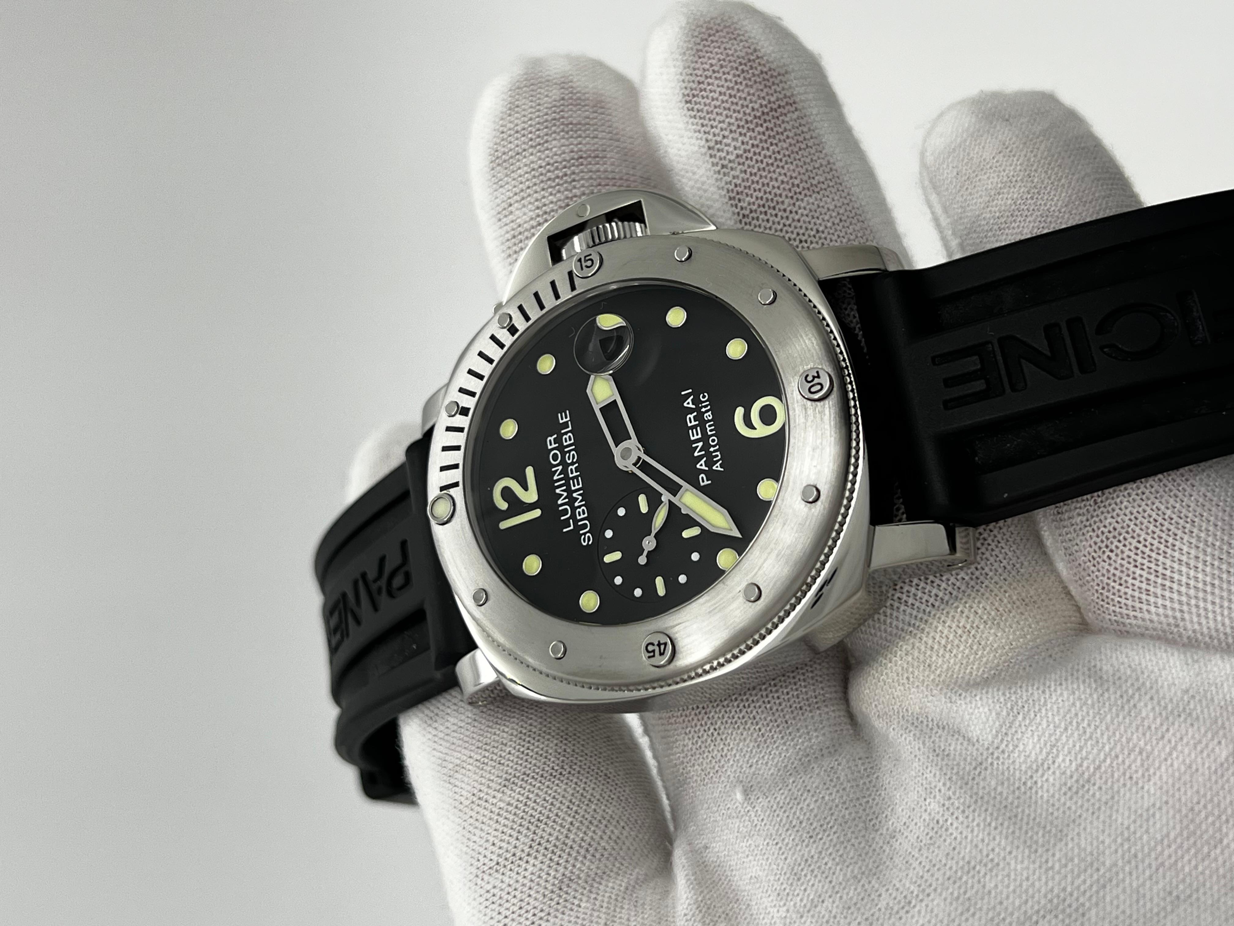 Uomo Panerai PAM00024 PAM 24 Luminor Submersible 44mm Acciaio Inox Scatola di Carta