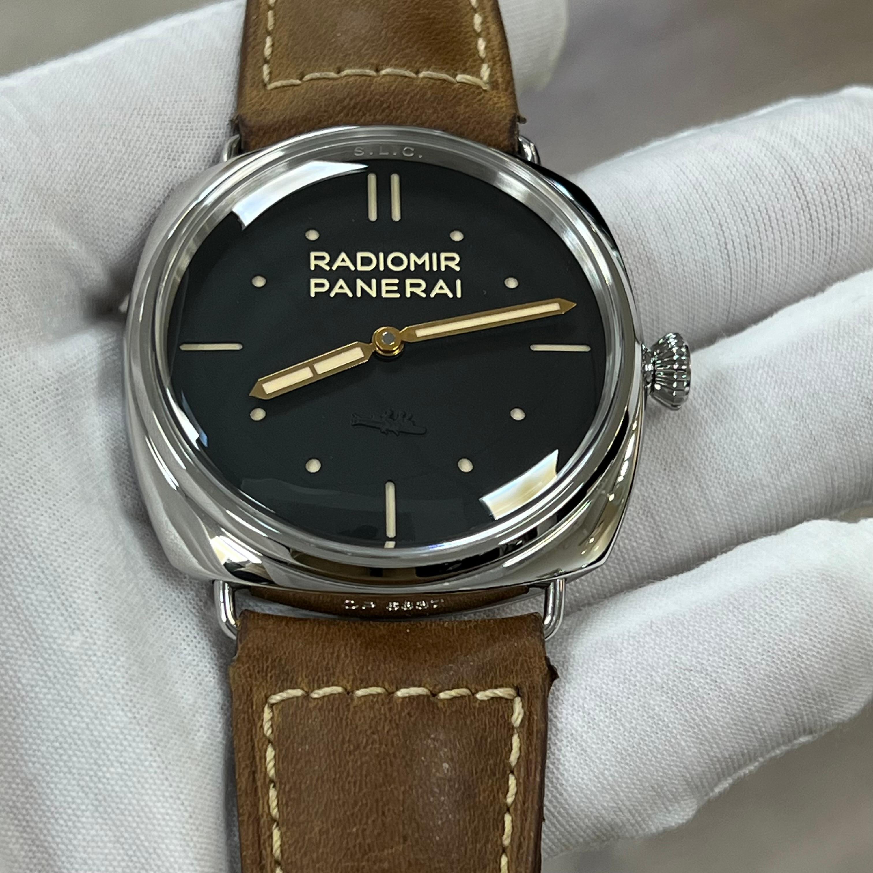 De los hombres Panerai PAM00425 Radiomir 3 Días S.L.C. Acero inoxidable Correa de piel 47mm en venta
