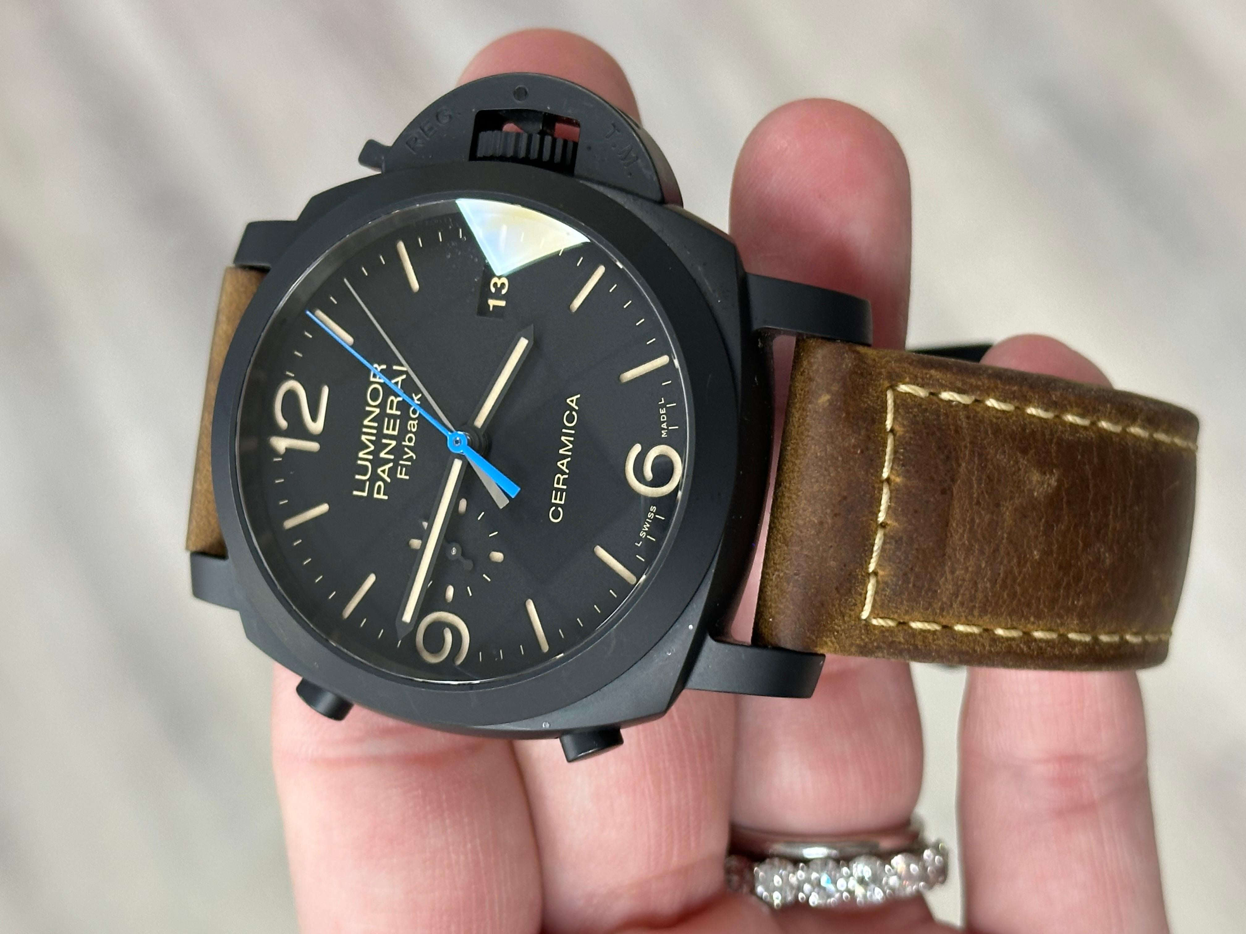 Panerai PAM00580 PAM 580 Luminor 1950 3 Days Chrono Flyback 44mm Box Paper For Sale 3