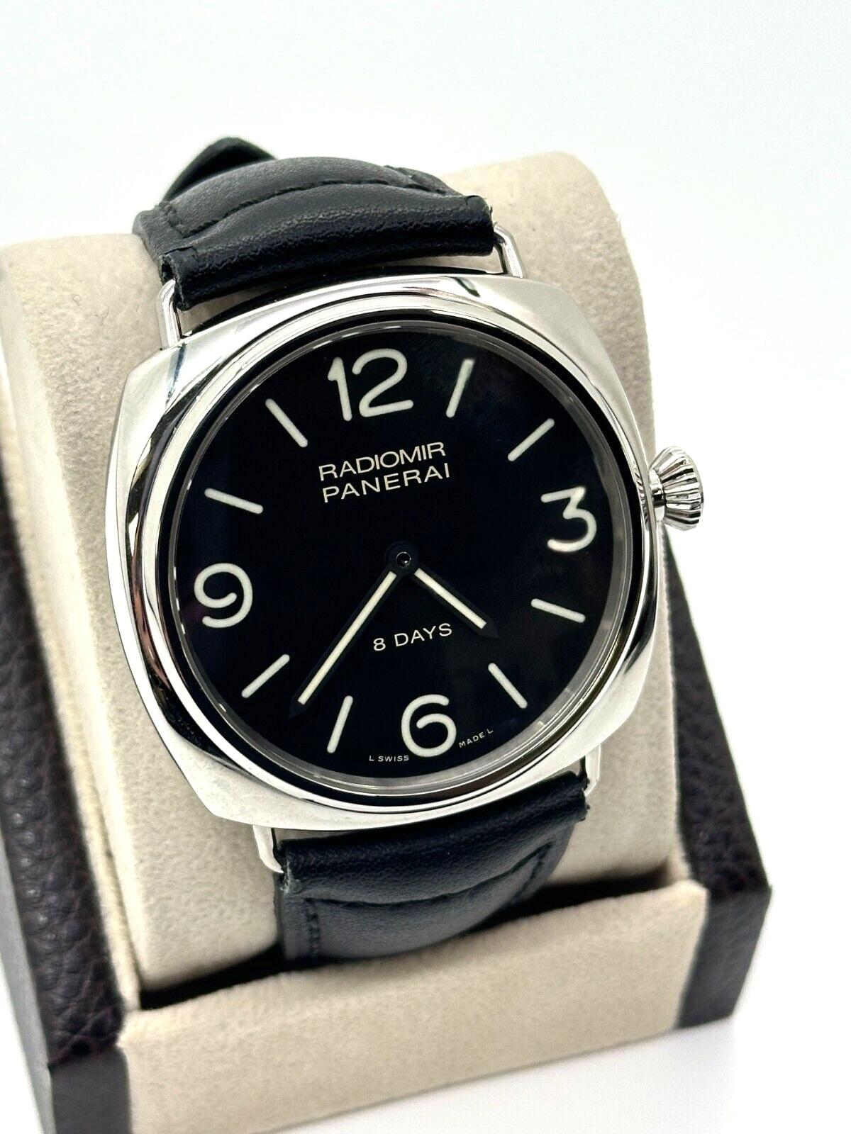 Panerai PAM00610 PAM610 Radiomir 8 Days Stainless Steel Leather Strap 45mm For Sale 2