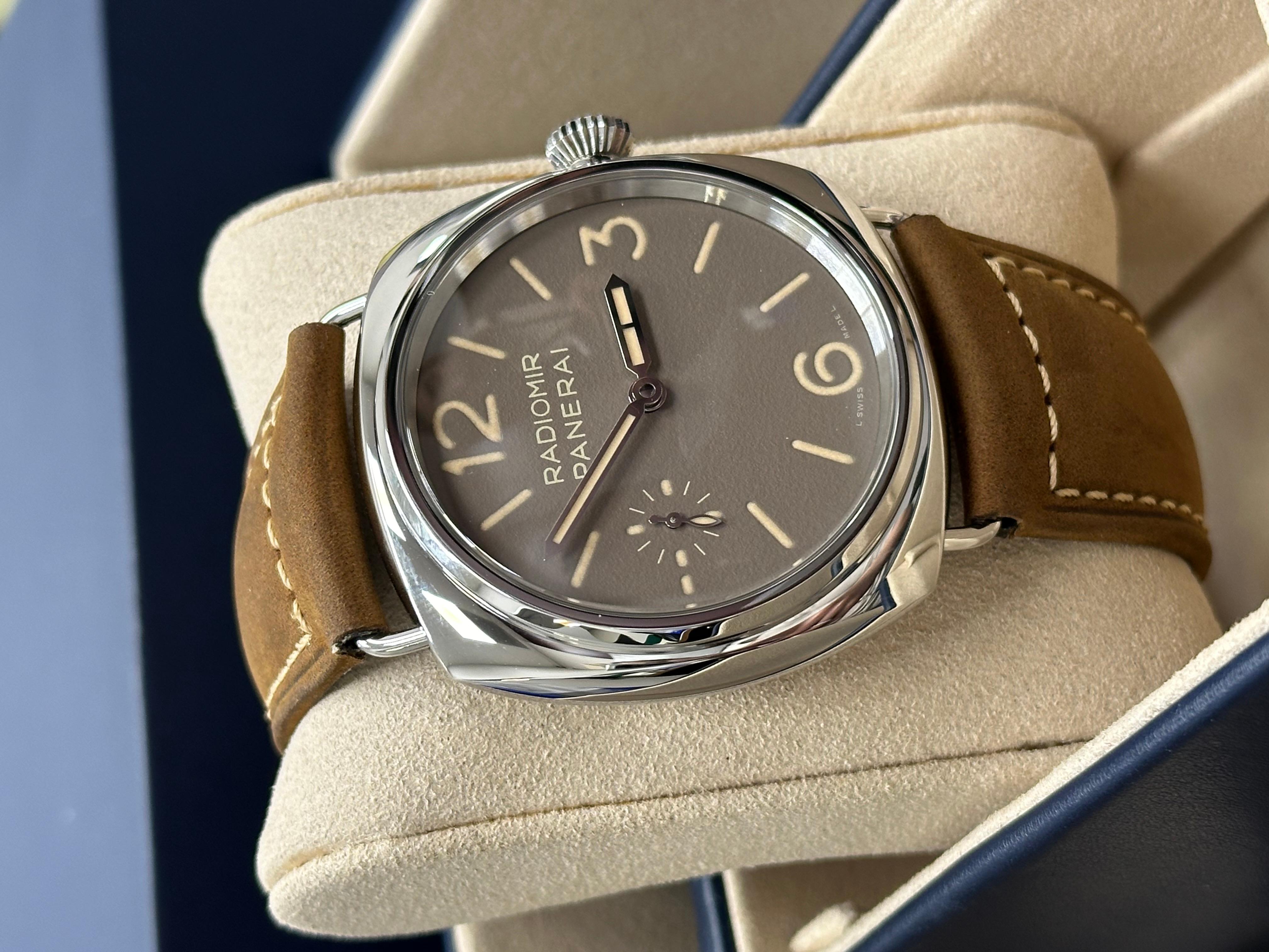 Panerai PAM01385 PAM 1385 45mm Luminor Officine Quadrante Marrone Scatola 2023 In condizioni ottime in vendita a San Diego, CA