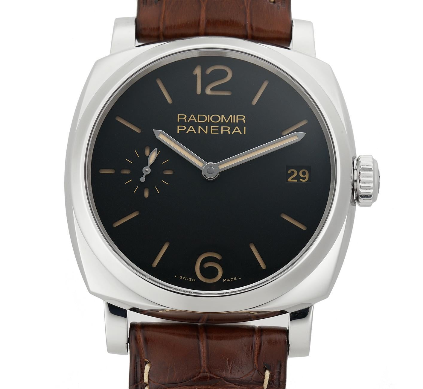 Panerai Radiomir 1938 PAM00514, Black Dial, Certified and Warranty In Excellent Condition In Miami, FL