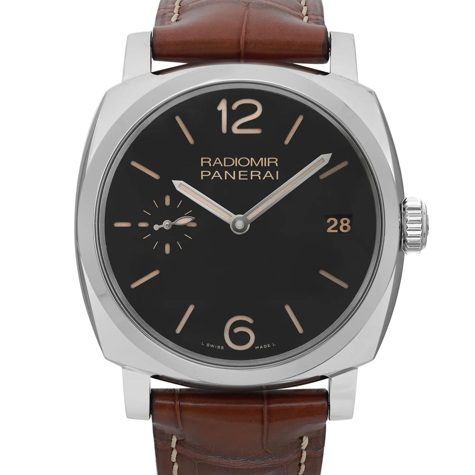 Unworn. Comes with the original box and papers.

Brand & Model Information:
Brand: Panerai
Model: Panerai Radiomir
Model Number: PAM00514

Specifications:
Type: Wristwatch
Department: Men
Movement: Mechanical (Manual), Calibre P.3000, 21 Jewels
Dial